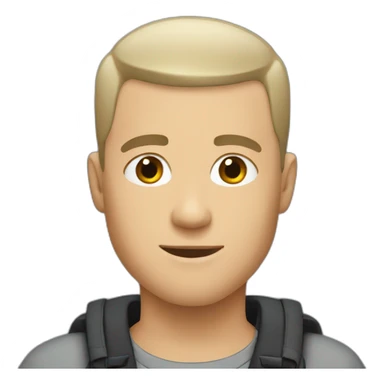 Buzz cut white guy sticker