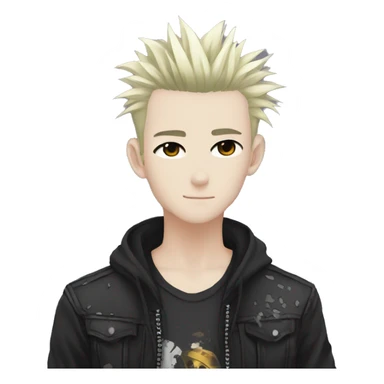 Cute Edgy Attractive Anime Punk Man sticker