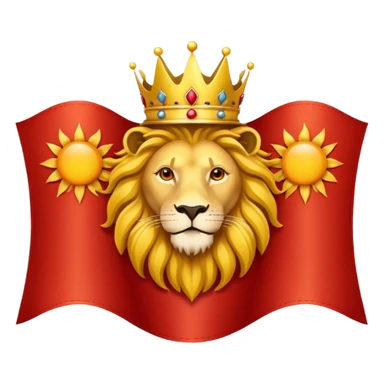 Please make me the lion and sun crowned flag. sticker