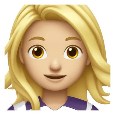 blonde hair girl playing football sticker