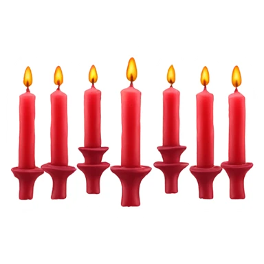 Red Christmas candles  Schwibbogen sticker