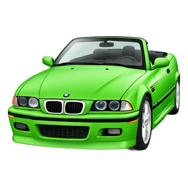 E36 m3 green convertible  sticker