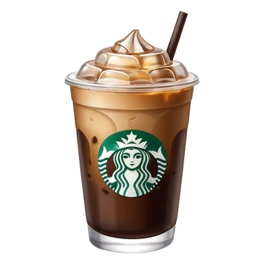 Starbuck ice coffee with ice cubes sticker