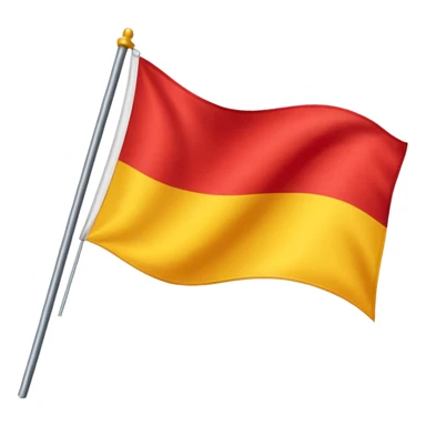 yellow and red flag  sticker