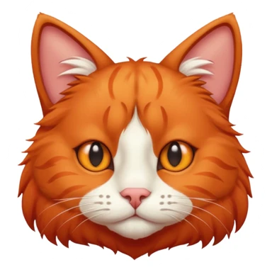 Res cat with big nose sticker