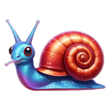 red glitter snail sticker