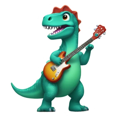 Dino with maracas sticker