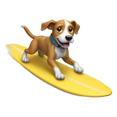 Dog surfing sticker