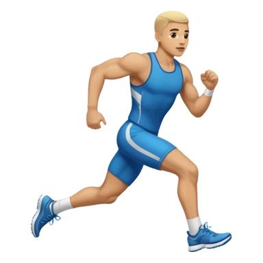 light skin man running sticker