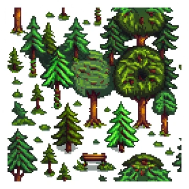 forest scene sticker