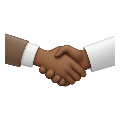 handshake with skin color pink sticker