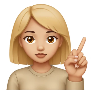 Lightskin girl holding up the middle finger  sticker