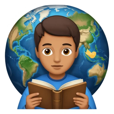 someone who is reading a book to learn the history of our planet  sticker