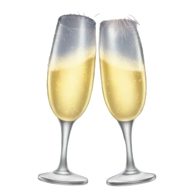 Champagne glasses fireworks  sticker