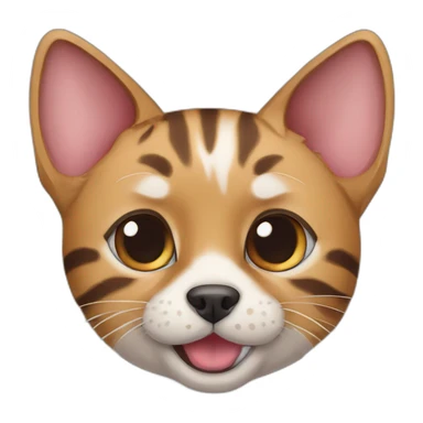 Bengal cat and dog Pomsky  sticker