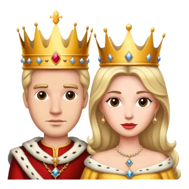 king and queen crown sticker