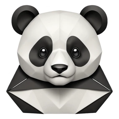 Un panda origami sticker