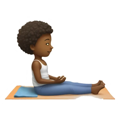 yoga kid laying down meditation sticker
