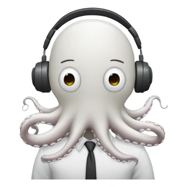 octopus in a call center sticker