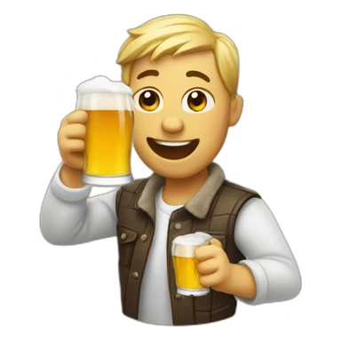 drinking beer sticker