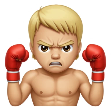 blonde angry boxer  sticker