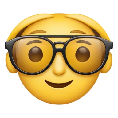 One eyebrow raised emoji with sunglasses sticker