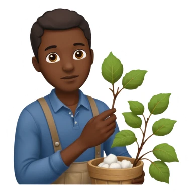 black man picking cotton sticker