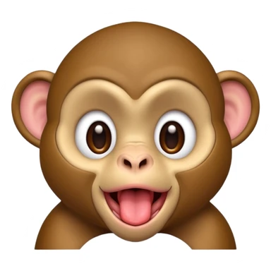 cute monkey with tounge out sticker