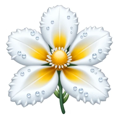 A tiny winter bloom dusted lightly with frost crystals. sticker