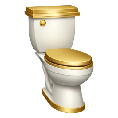golden fancy toilet  sticker