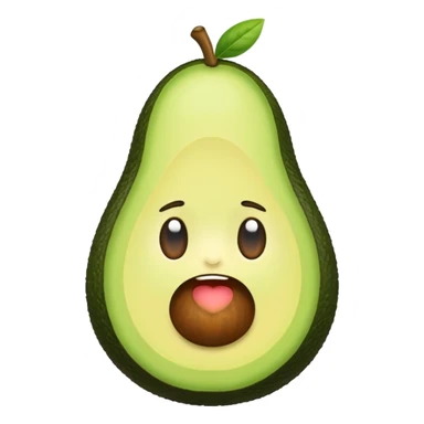 Glass cute avicado sticker