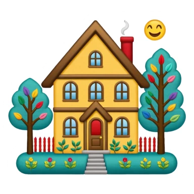 "home sweet home" stitching sticker