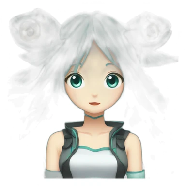 Hatsune Mika face with fish body sticker