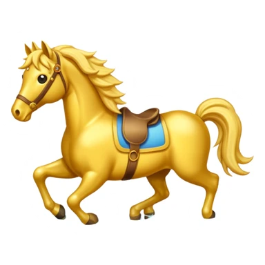 Golden horse shore sticker