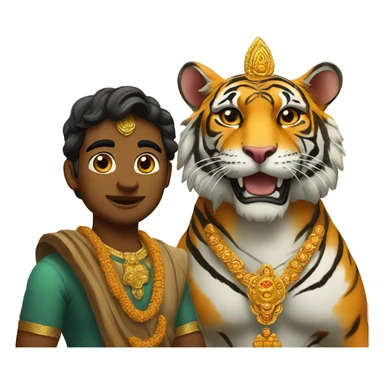  murugan with tiger  sticker