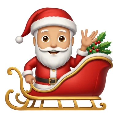 rennas puxando o treno do papai noel  sticker