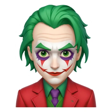 Joker Villain, red jocket sticker