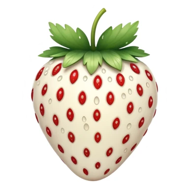 white strawberry sticker