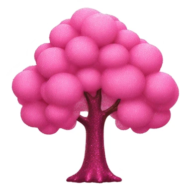 Pink Glitter Tree sticker