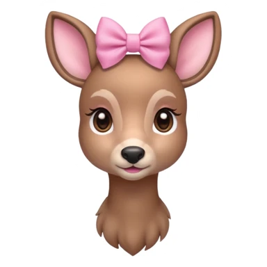 Cute Doe with a pink bow sticker