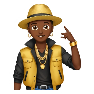 Happy Reggaeton Music Singer dressed with style sticker