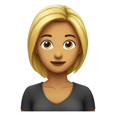 Chica con cabello largo churon  sticker