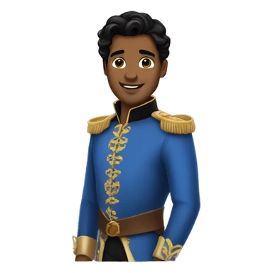 Prince Charming with black hair sticker