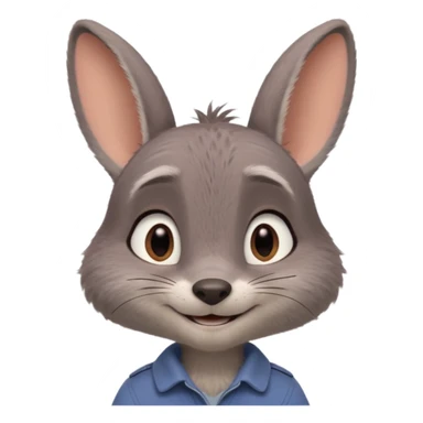 Judy Hopps (gray rabbit, without cap) from the Zootopia Disney movie sticker