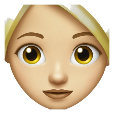 blonde girl blue eyes eating kiwi sticker