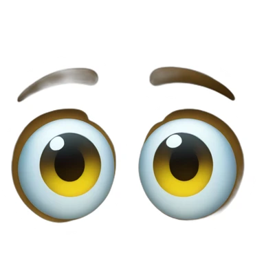 shocked emoji with a blue fade front and big round eyes sticker