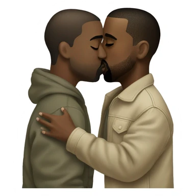 kanye west kissing kanye west sticker