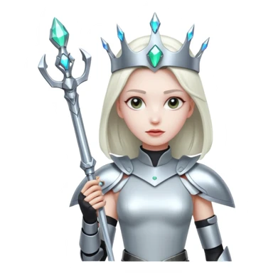 Cyber Queen – holo scepter + chrome belt sticker