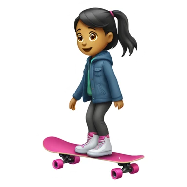 Niña en patineta  sticker