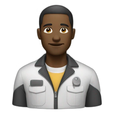 Homme noir qui travail sticker